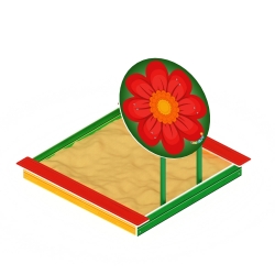 Песочница с навесом Забава-цветок ИО 5.01.08-01 по цене 42890 руб., 