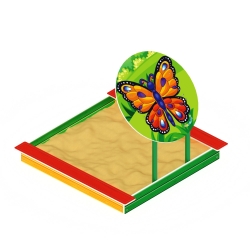 Песочница с навесом Забава-бабочка ИО 5.01.09-01 по цене 42890 руб., 