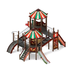 Детский Игровой комплекс «Карнавал (Шапито) ДИК 2.22.04-01 винтовой скат - фото, описание, цена
