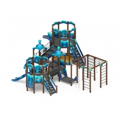 Детский игровой комплекс «Морской» ДИК 2.17.06-01 (винтовой скат)   - фото, описание, цена